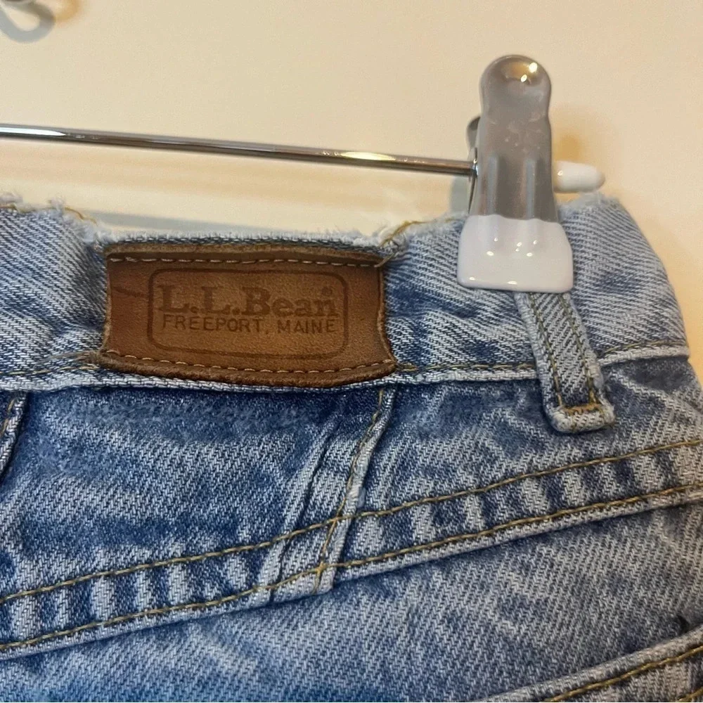 VTG L.L. BEAN 90s High Waisted Contrast Stitching Light Wash Mom Jeans